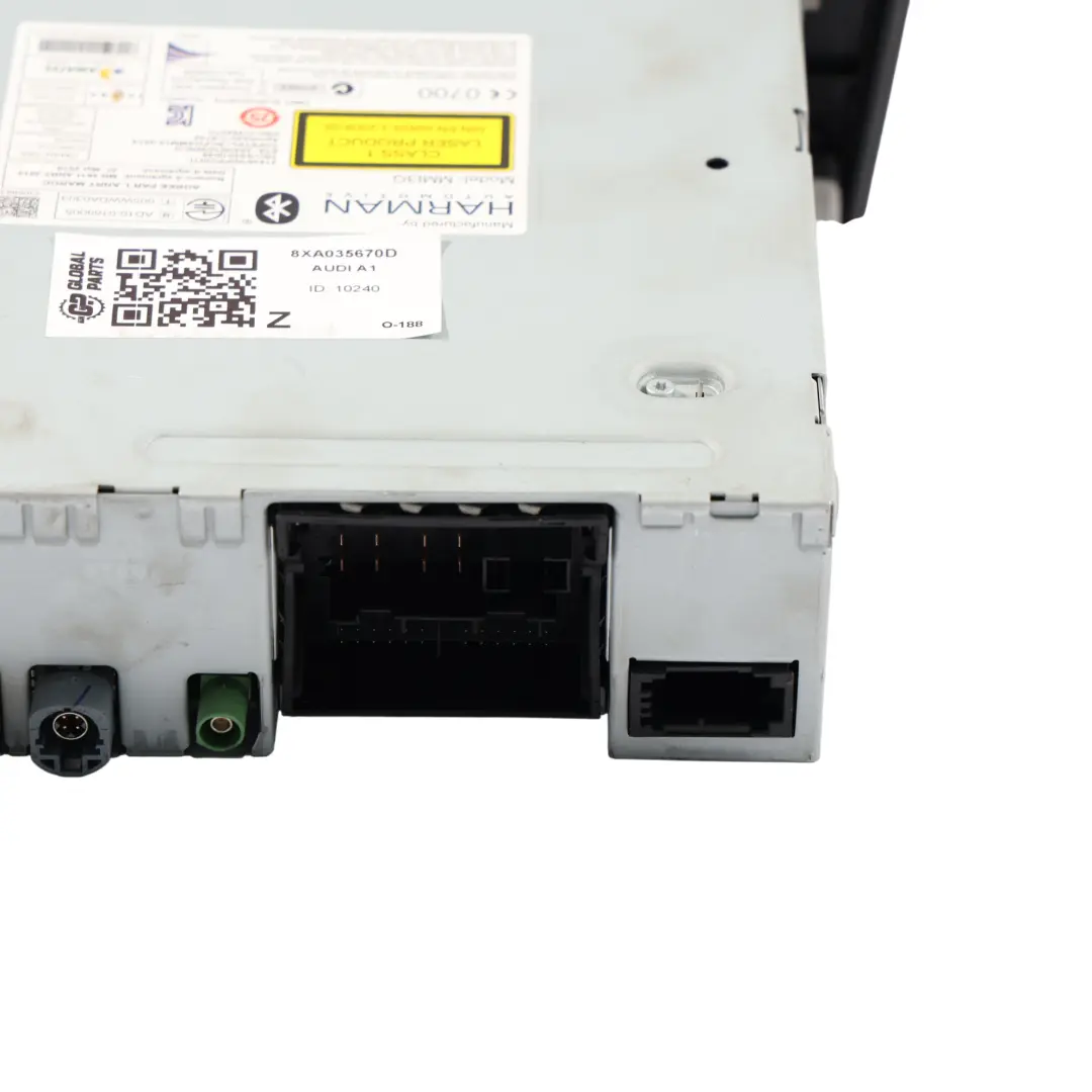 Unidad Multimedia CD Estéreo Harman Becker para Audi A1 8X con número de pieza 8XA035670D Audi A1 8X Unidad Multimedia CD Estéreo Harman Becker - SKU 8XA035670D - Número de pieza 8XA035670D