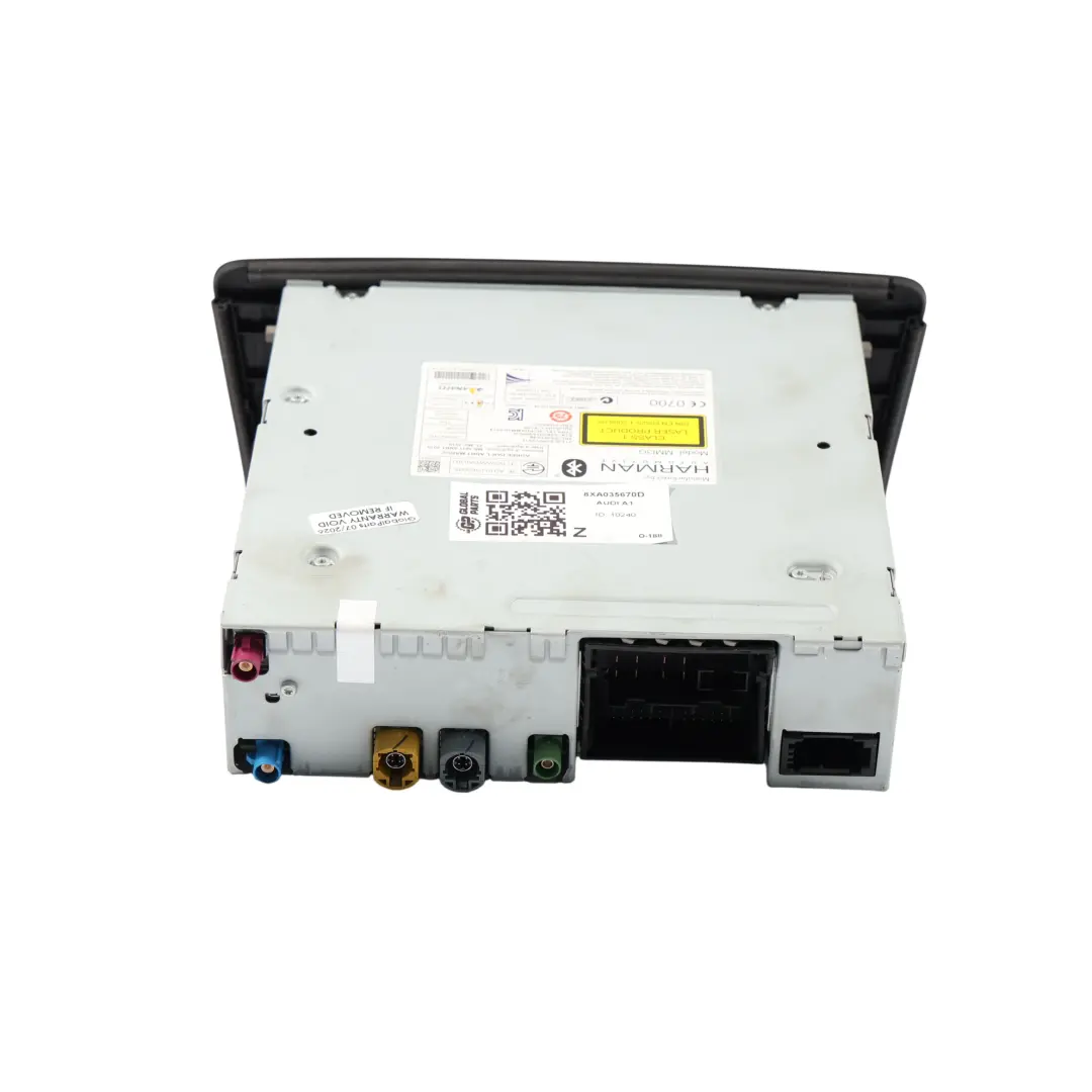 Audi A1 8X Unità Multimediale CD Stereo Harman Becker - SKU 8XA035670D - Numero di parte 8XA035670D