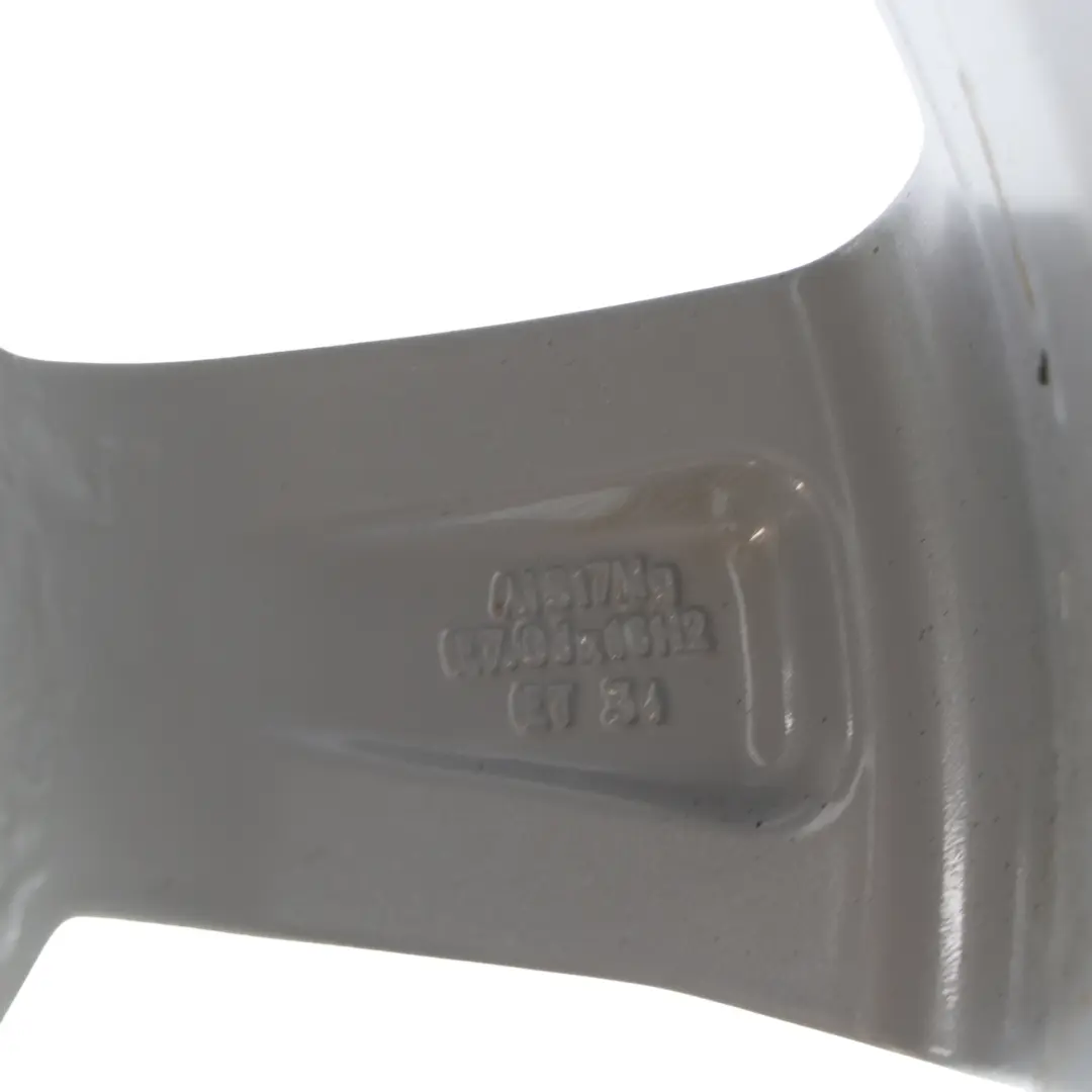 Audi A1 8X Silver Alloy Wheel Rim 16" 7J ET:34 Star Spoke - SKU 8XA601025A-1 - Part number 8XA601025A