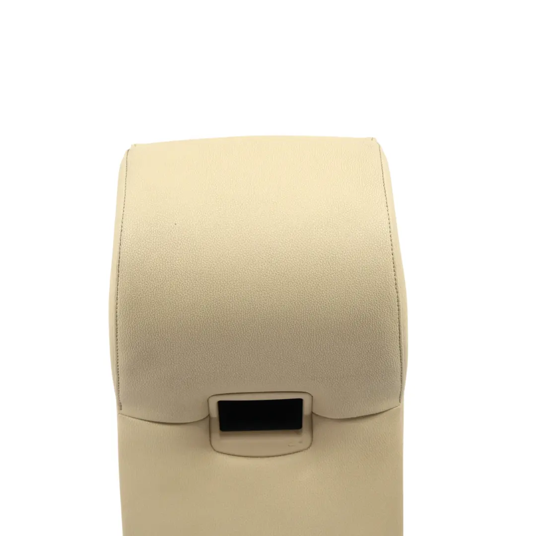 BMW E60 LCI Rear Seat Bench Center Armrest Imitation Leather Beige - SKU 9136992 - Part number 9136992