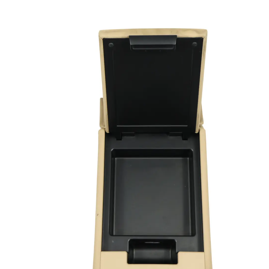 BMW E60 LCI Rear Seat Bench Center Armrest Imitation Leather Beige - SKU 9136992 - Part number 9136992