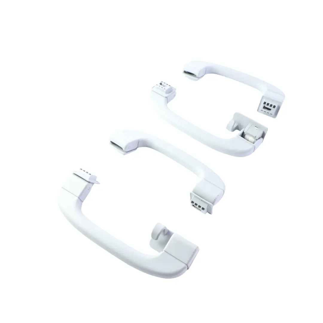 Set Manijas Interiores Techo Delanteras Traseras Gris 9143522 para BMW E90 E91 con número de pieza 9143541 BMW E90 E91 Set Manijas Interiores Techo Delanteras Traseras Gris 9143522 - SKU 9143541-2 - Número de pieza 9143541