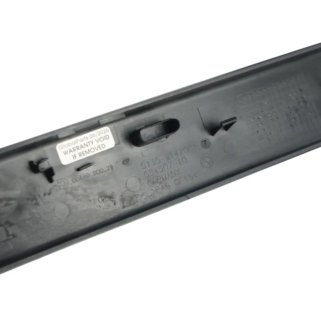 BMW F01 F02 Seitenfenster Abdeckung Zierleiste Links - SKU 9147001 - Teilenummer 9147001