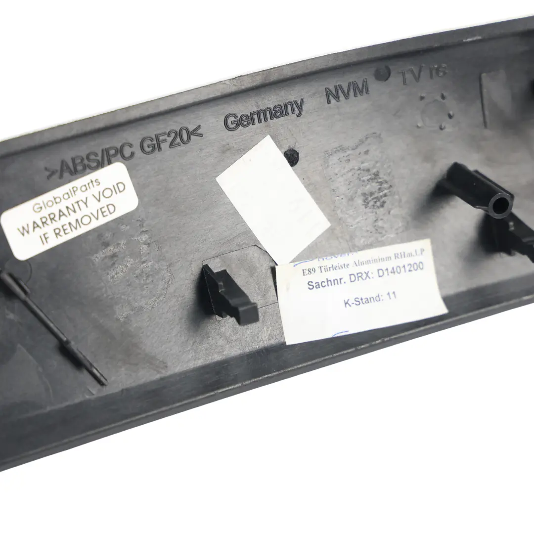 BMW Z4 E89 Cubierta Tirador Puerta Aluminio Cepillado Izquierdo - SKU 9167031 - Número de pieza 9167031