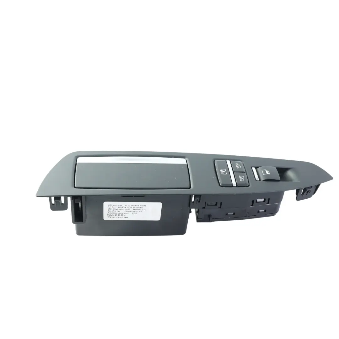 BMW F01 LCI Window Lifter Switch Control Panel Unit Rear Left N/S - SKU 9204862 - Part number 9204862