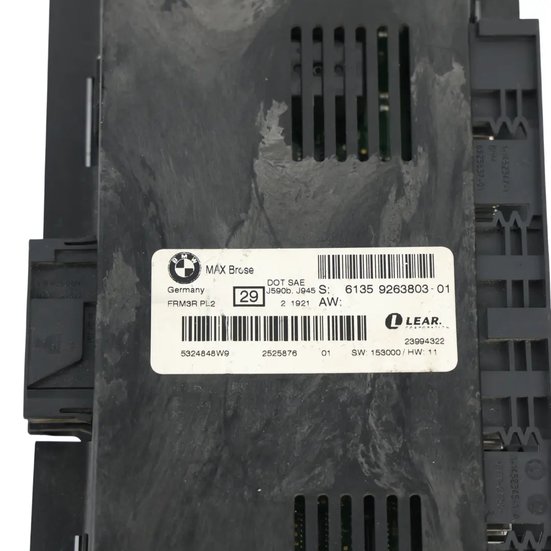 BMW E90 Module Contrôle Lumière Habitacle FRM3R - SKU 9263803-4 - Numéro de pièce 9263803