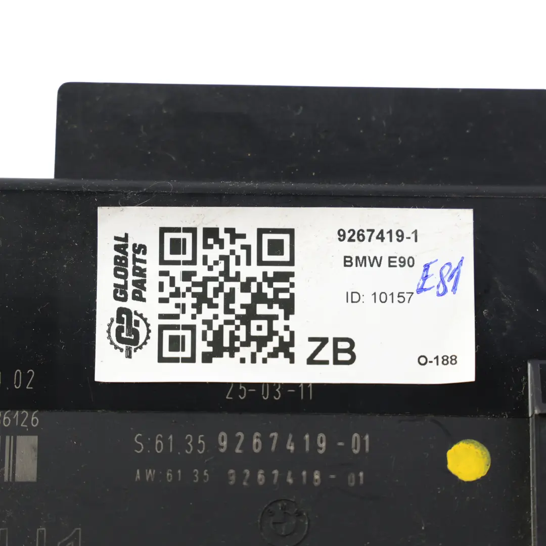 BMW E81 Module Unité Contrôle Carrosserie H1 6135 - SKU 9267419-1 - Numéro de pièce 9267419