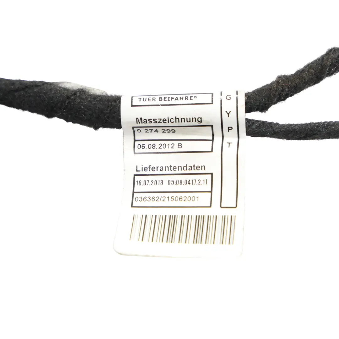 Front Door Wiring Loom Cable Passenger Side to BMW F32 with Part number 9274347 BMW F32 Front Door Wiring Loom Cable Passenger Side - SKU 9274347 - Part number 9274347