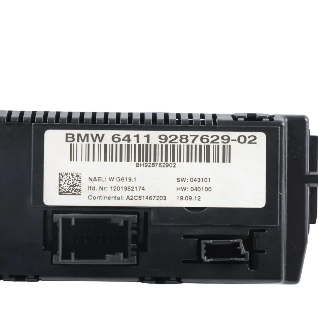 BMW X3 F25 Pannello Clima Automatico Sedili Riscaldati - SKU 9287629 - Numero di parte 9287629