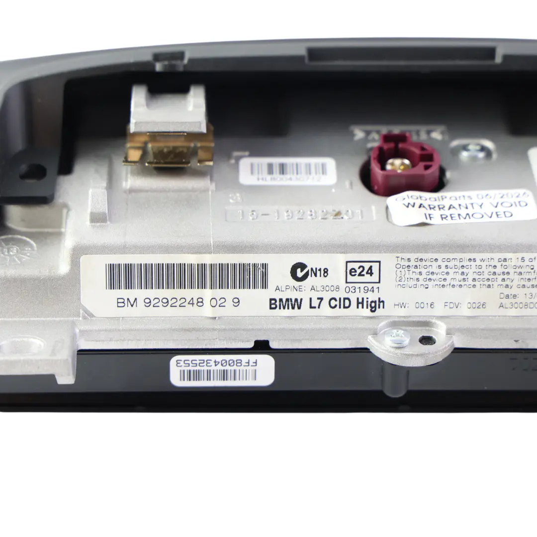Zentraler Informationsbildschirm Navi Bildschirm 8,8" für BMW F30 F32 F33 mit Teilenummer 9292248 BMW F30 F32 F33 Zentraler Informationsbildschirm Navi Bildschirm 8,8" - SKU 9292248-1 - Teilenummer 9292248