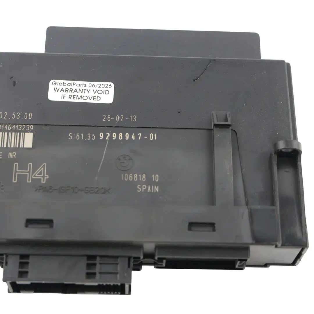 BMW Z4 E89 Módulo Control Carrocería ECU Caja Conexiones PL2RR JBBFE - SKU 9298947-2 - Número de pieza 9298947
