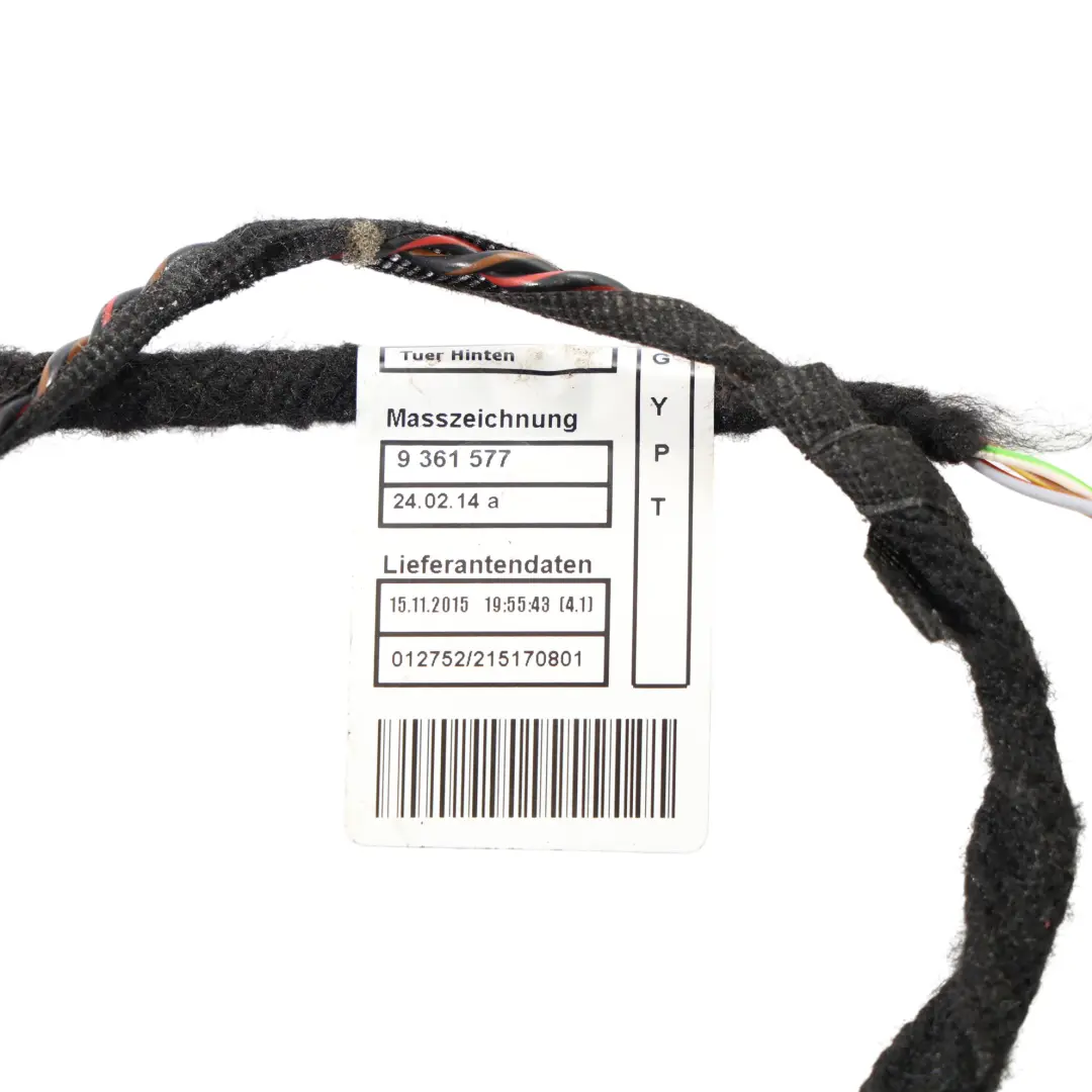Faisceau Câblage Porte Arrière Droit 9361577 pour BMW Active Tourer F45 à propos du numéro de pièce 9361601 BMW Active Tourer F45 Faisceau Câblage Porte Arrière Droit 9361577 - SKU 9361601 - Numéro de pièce 9361601