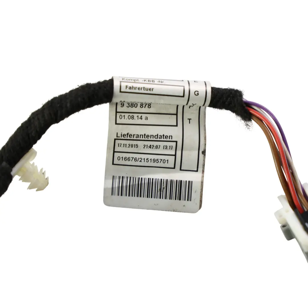 BMW F45 Câblage Porte Avant Conducteur Faisceau Électrique - SKU 9380933 - Numéro de pièce 9380933