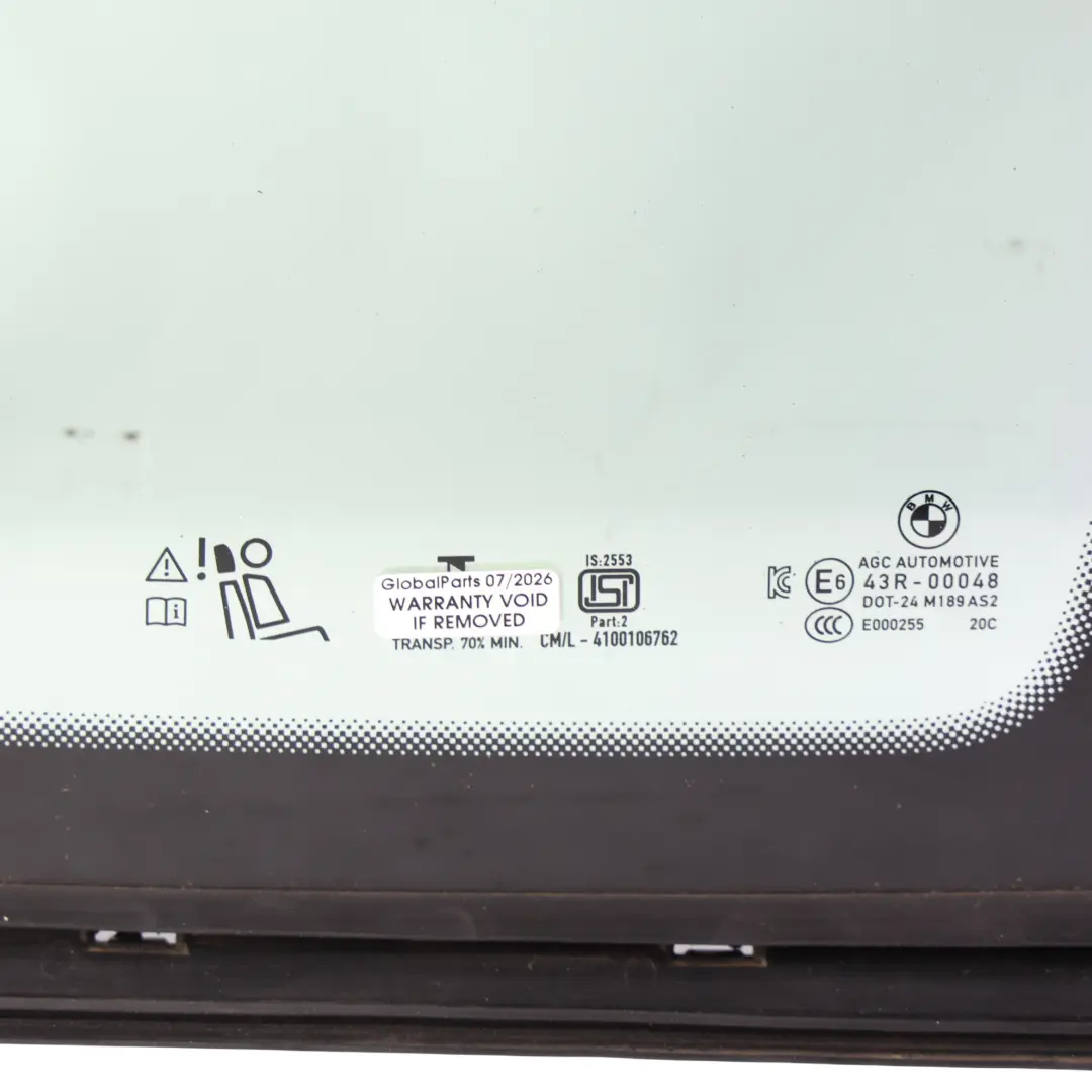 Vitre Fixe Custode Arrière Droit AS2 pour BMW X1 U11 à propos du numéro de pièce 9451574 BMW X1 U11 Vitre Fixe Custode Arrière Droit AS2 - SKU 9451574 - Numéro de pièce 9451574