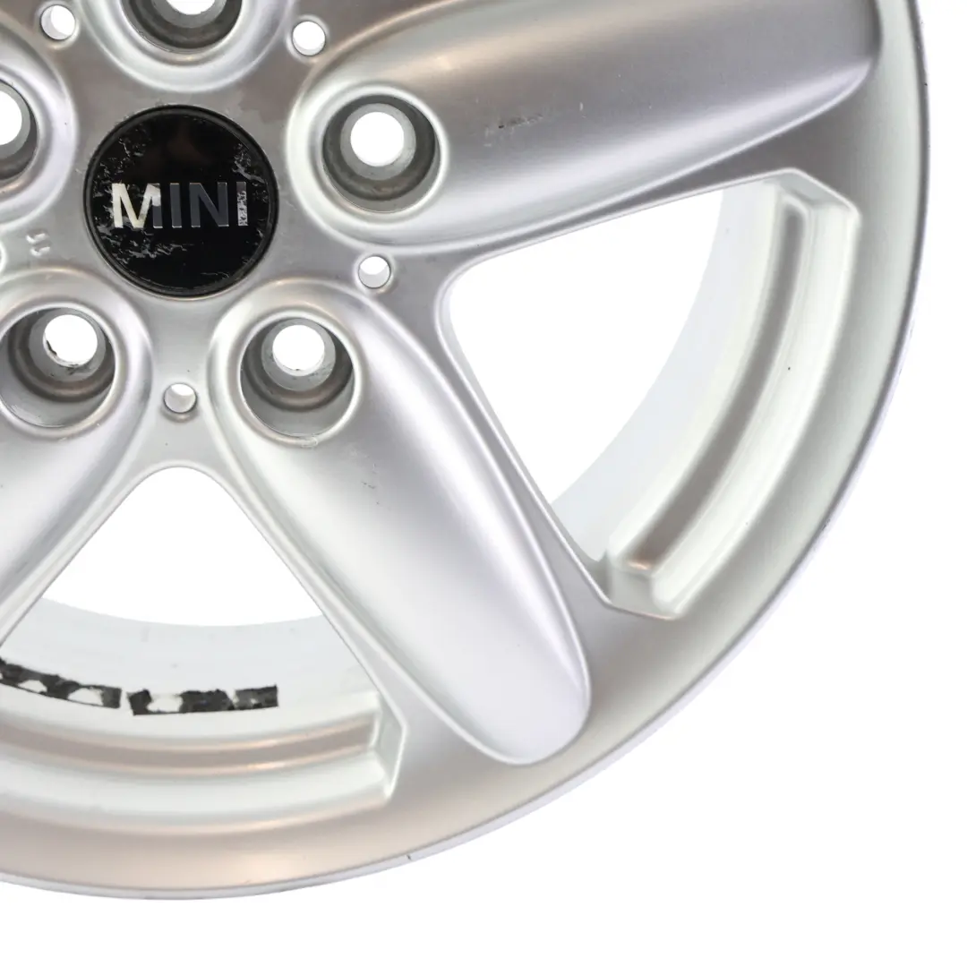Alloy Rim 16" Star Spoke 124 6,5J 16 ET:46 to Mini Cooper R60 R61 Silver Wheel with Part number 9803720 Mini Cooper R60 R61 Silver Wheel Alloy Rim 16" Star Spoke 124 6,5J 16 ET:46 - SKU 9803720-1 - Part number 9803720