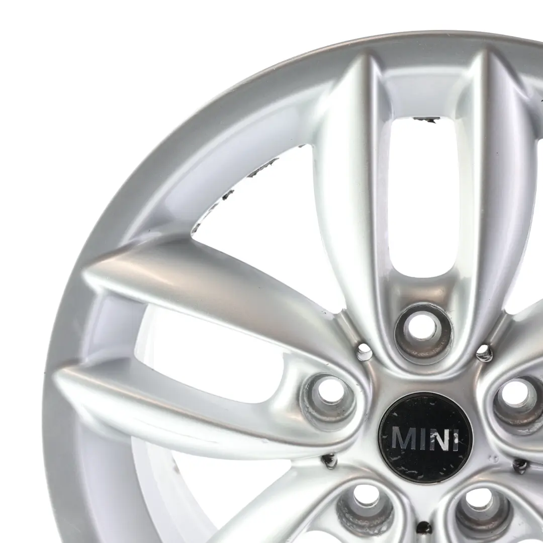 Mini Cooper R60 R61 Silver Wheel Alloy Rim 17" 7J 5-Star Double Spoke 124 - SKU 9803723-4 - Part number 9803723