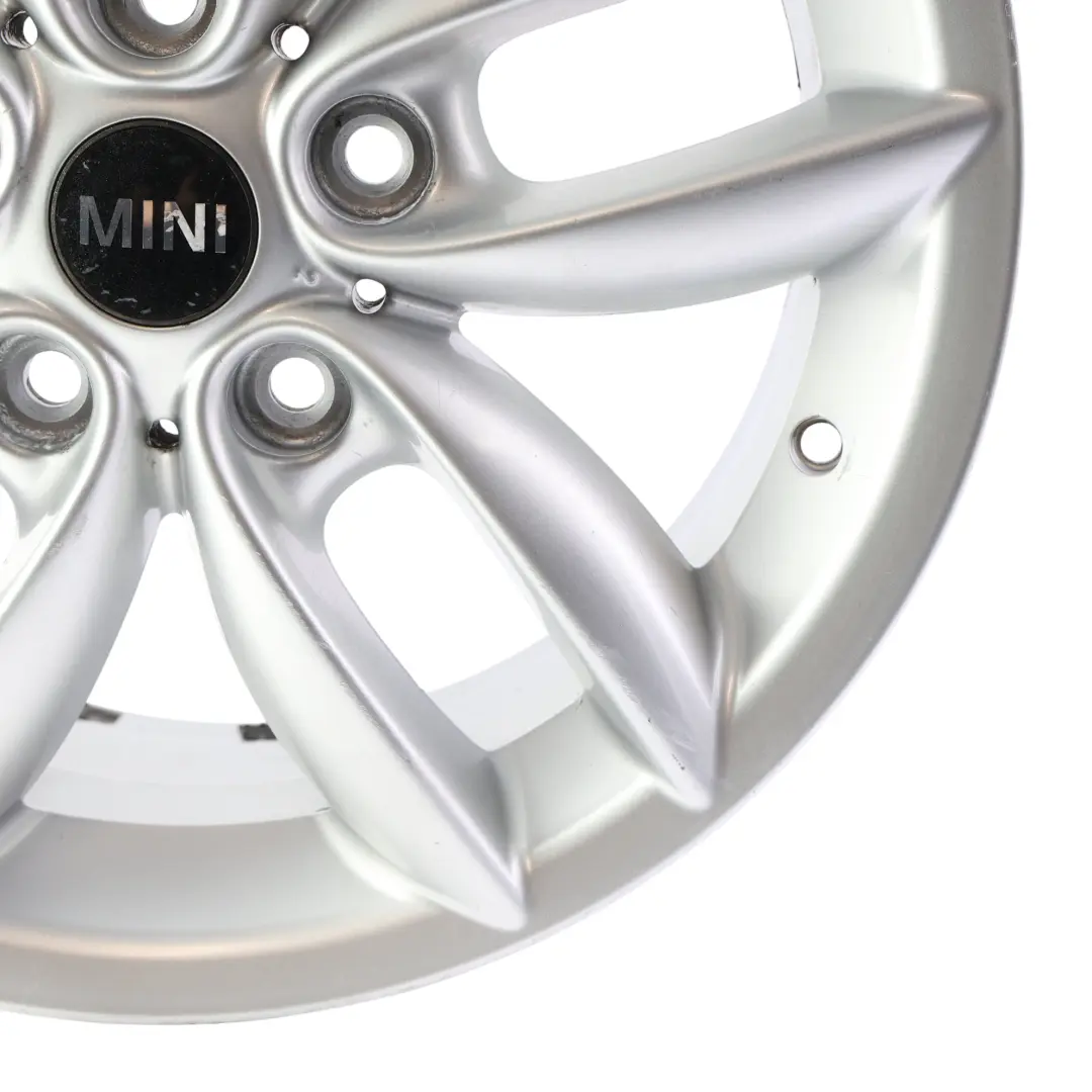Mini Cooper R60 R61 Silver Wheel Alloy Rim 17" 7J 5-Star Double Spoke 124 - SKU 9803723-4 - Part number 9803723