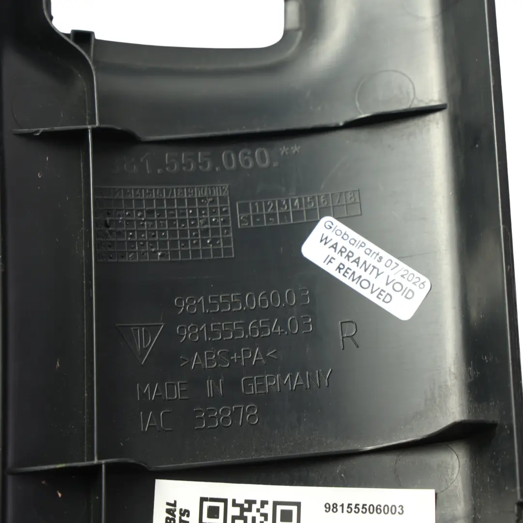 Porsche Boxster 982 Windschutzscheibe Dach Abdeckung Rechts - SKU 98155506003 - Teilenummer 98155506003