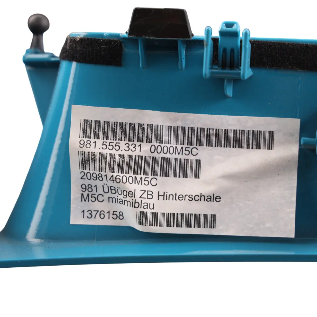 Porsche 718 Boxster 982 Rollover Bar Trim Miami Blue - M5C - SKU 98155533105-MIA - Part number 98155533105