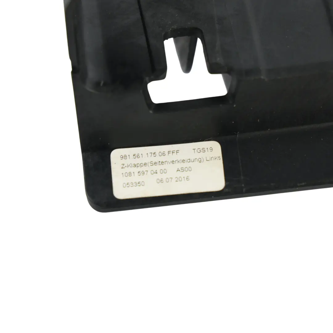 Roof Hinge Flap Left N/S Miami Blue - M5C to Porsche Boxster 718 982 Convertible with Part number 98156153103 Porsche Boxster 718 982 Convertible Roof Hinge Flap Left N/S Miami Blue - M5C - SKU 98156153103-MIA - Part number 98156153103