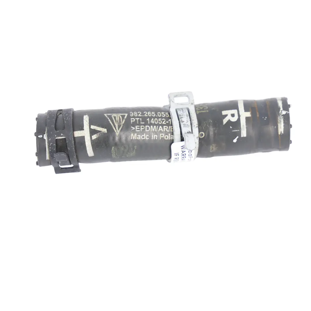 Return Coolant Hose Pipe Line to Porsche 718 Boxster 982 Cayman with Part number 982265055C Porsche 718 Boxster 982 Cayman Return Coolant Hose Pipe Line - SKU 982265055C - Part number 982265055C