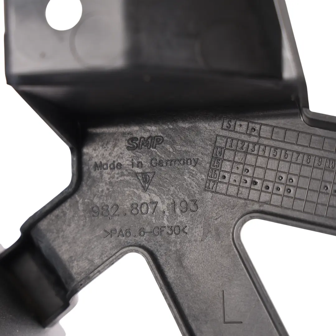 Porsche Boxster Cayman 982 Rear Bumper Bracket Mount Holder Left N/S - SKU 982807193 - Part number 982807193