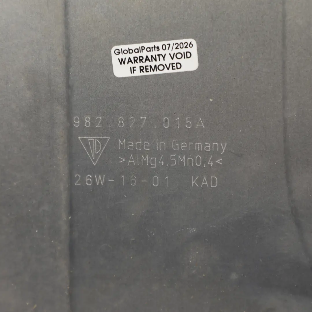 Porsche Boxster Cayman Engine Heat Shield Top Access Panel Cover - SKU 982827015A - Part number 982827015A