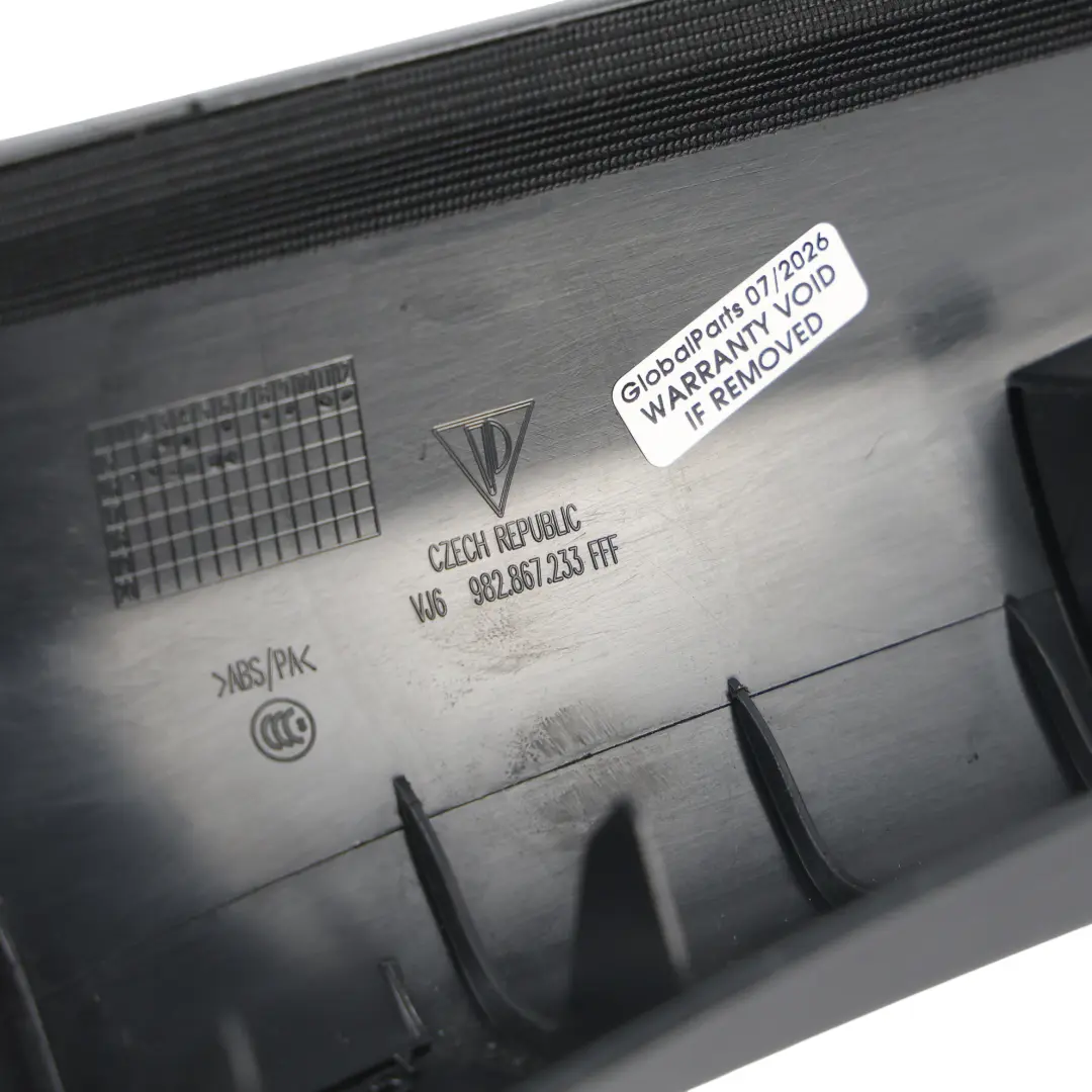 A-Säule Verkleidung Abdeckung Links für Porsche 718 Boxster Cayman 982 mit Teilenummer 982867233 Porsche 718 Boxster Cayman 982 A-Säule Verkleidung Abdeckung Links - SKU 982867233 - Teilenummer 982867233