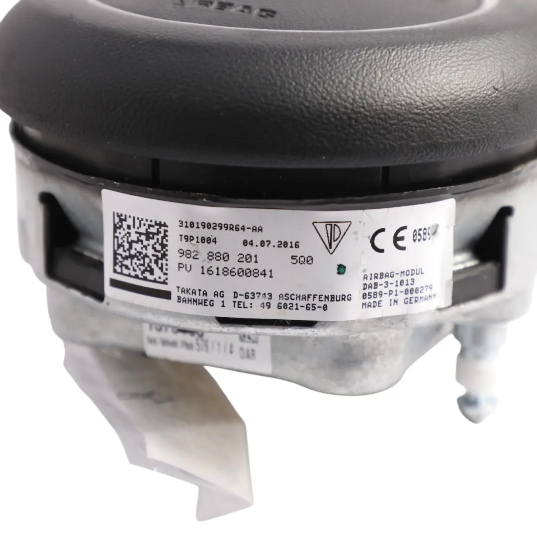 Porsche 718 Boxster 982 Steering Wheel Driver's Air Unit Module - SKU 982880201B - Part number 982880201B