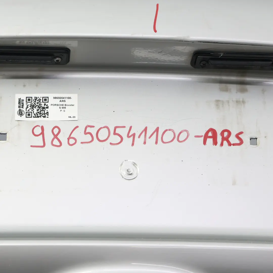 Bumper Trim Panel Arctic Silver Metallic - 92T to Porsche Boxster 986 Rear with Part number 98650541100 Porsche Boxster 986 Rear Bumper Trim Panel Arctic Silver Metallic - 92T - SKU 98650541100-ARS - Part number 98650541100
