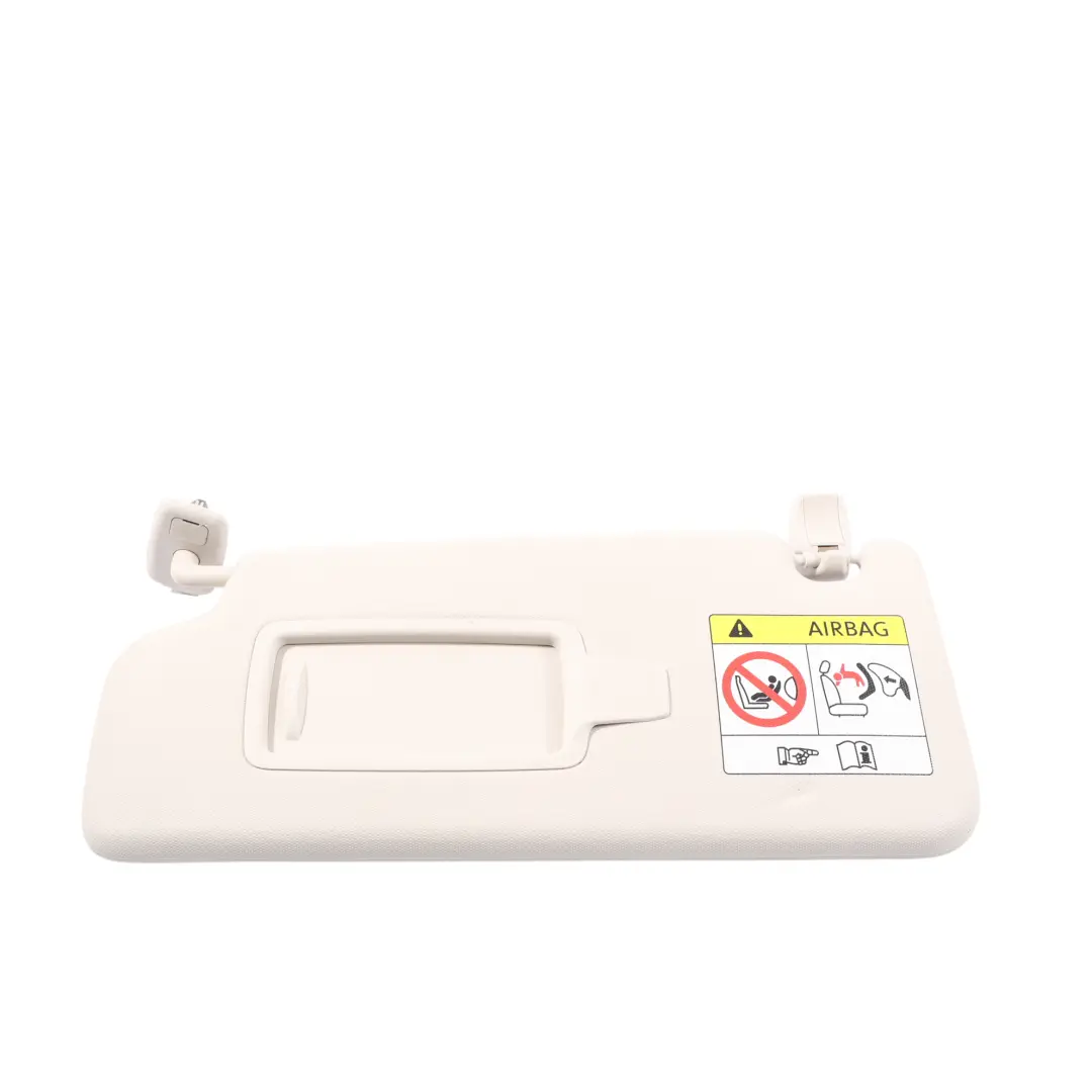 Sun Visor Cover Panel Mirror Elfenbein White Left N/S to BMW U06 X1 U11 with Part number 9874243 BMW U06 X1 U11 Sun Visor Cover Panel Mirror Elfenbein White Left N/S - SKU 9874243 - Part number 9874243
