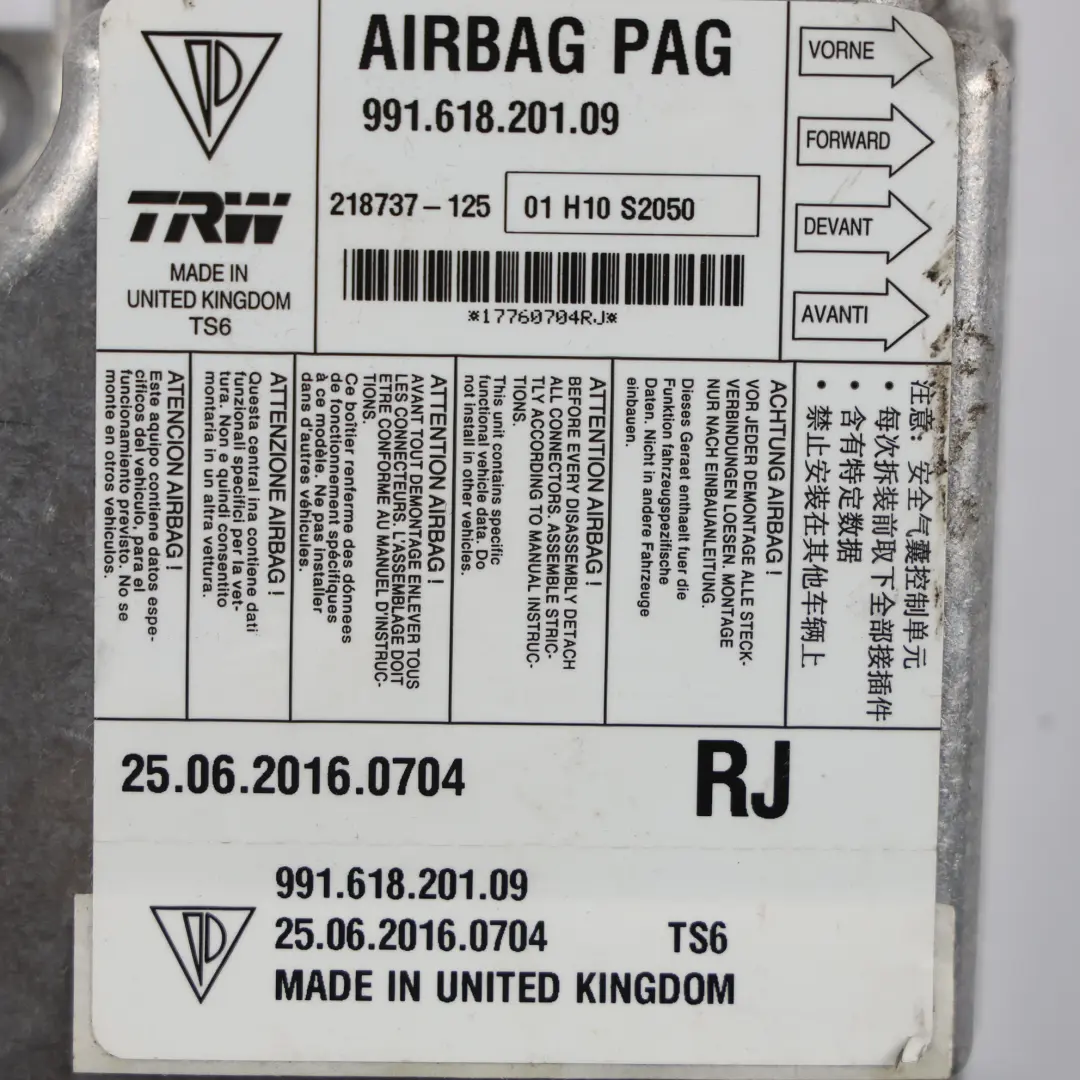 Porsche 718 Boxster 982 Air Module Control Unit ECU - SKU 99161820109 - Part number 99161820109