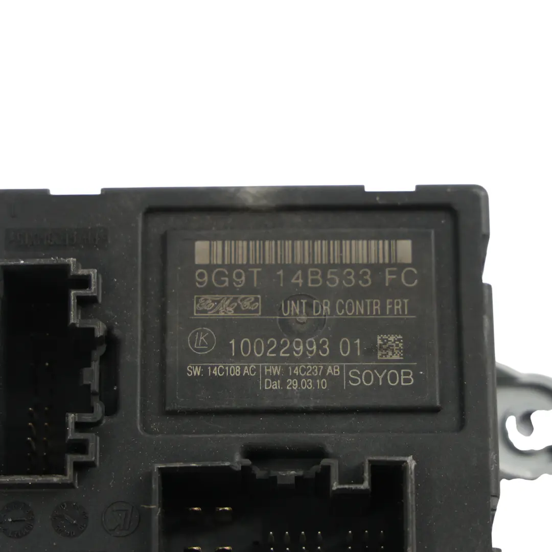 Ford Mondeo Mk4 Front Door Control Module Unit Left N/S - SKU 9G9T-14B533-FC - Part number 9G9T-14B533-FC
