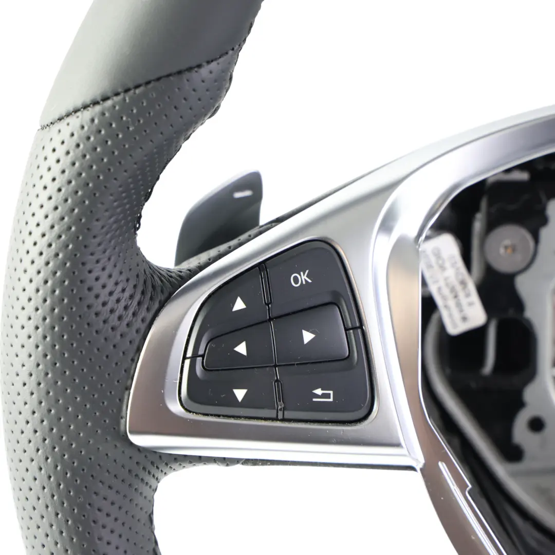 Mercedes W176 W117 W218 C218 W246 NEW Black Leather Steering Wheel Paddle Shift - SKU A0004604103-1 - Part number A0004604103