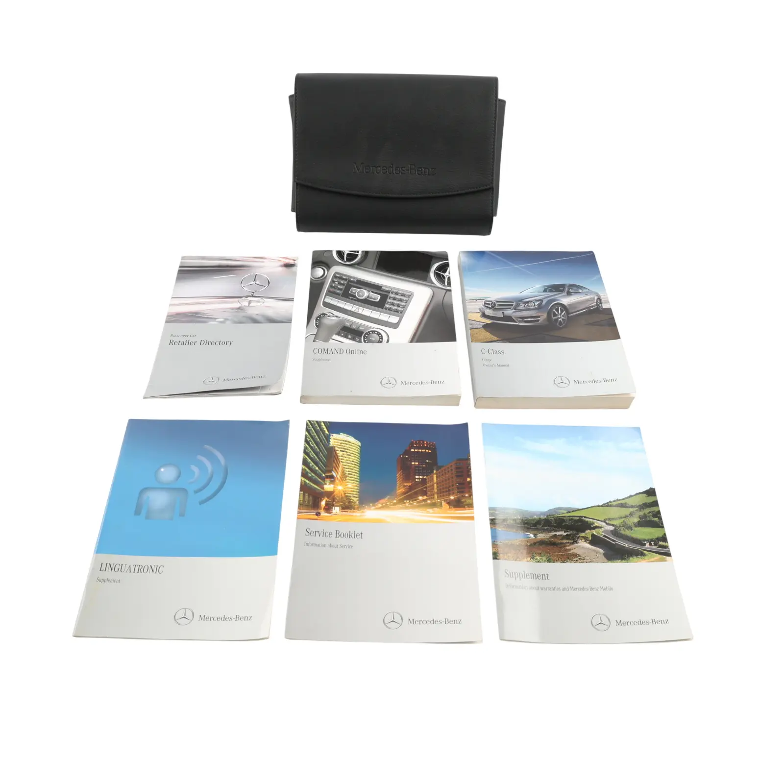 Mercedes W204 Owner's Handbook Instructions Booklet Pouch Case Wallet Set