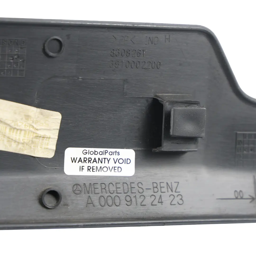 Mercedes W639 Couvercle Rail Siège Avant Noir Gauche - SKU A0009122423 - Numéro de pièce A0009122423
