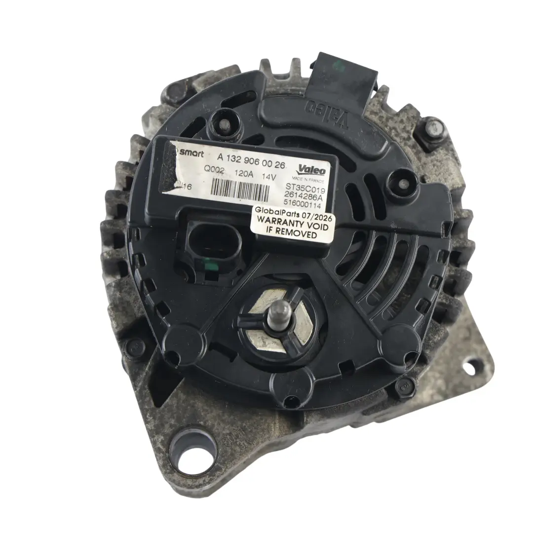 Smart Fortwo 451 Anlasser Lichtmaschine 120A 14V 1.0 M132 Benzin - SKU A1329060026 - Teilenummer A1329060026