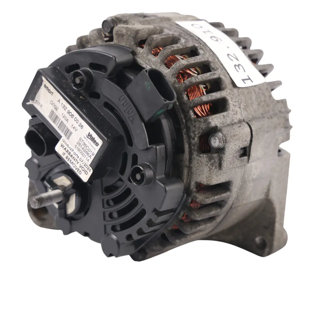 Anlasser Lichtmaschine 120A 14V 1.0 M132 Benzin für Smart Fortwo 451 mit Teilenummer A1329060026 Smart Fortwo 451 Anlasser Lichtmaschine 120A 14V 1.0 M132 Benzin - SKU A1329060026 - Teilenummer A1329060026