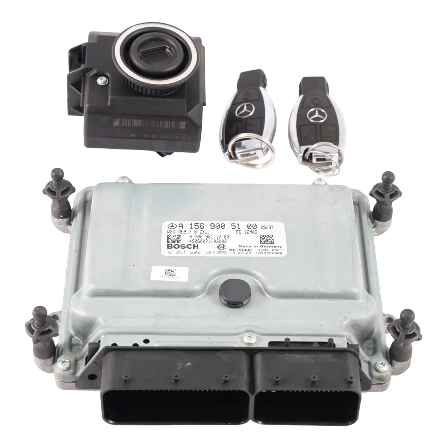 Mercedes C204 C63 AMG ECU Motor 156.985 487HP Set Llave A1569005100 Auto