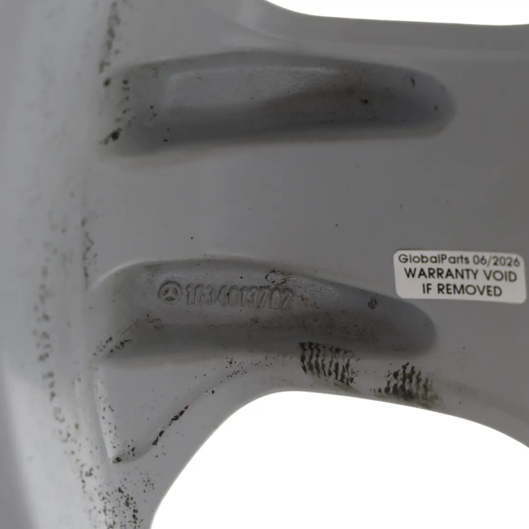 Alloy Wheel Rim 17" 8J ET:52 to Mercedes ML W163 Silver with Part number A1634012602 Mercedes ML W163 Silver Alloy Wheel Rim 17" 8J ET:52 - SKU A1634012602-1 - Part number A1634012602