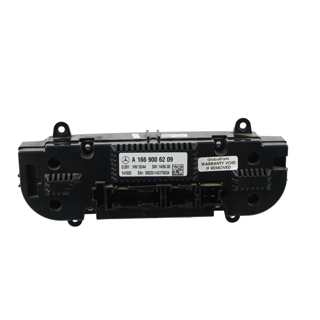 Mercedes W166 Panneau Commande Climatisation A/C - SKU A1669006209 - Numéro de pièce A1669006209