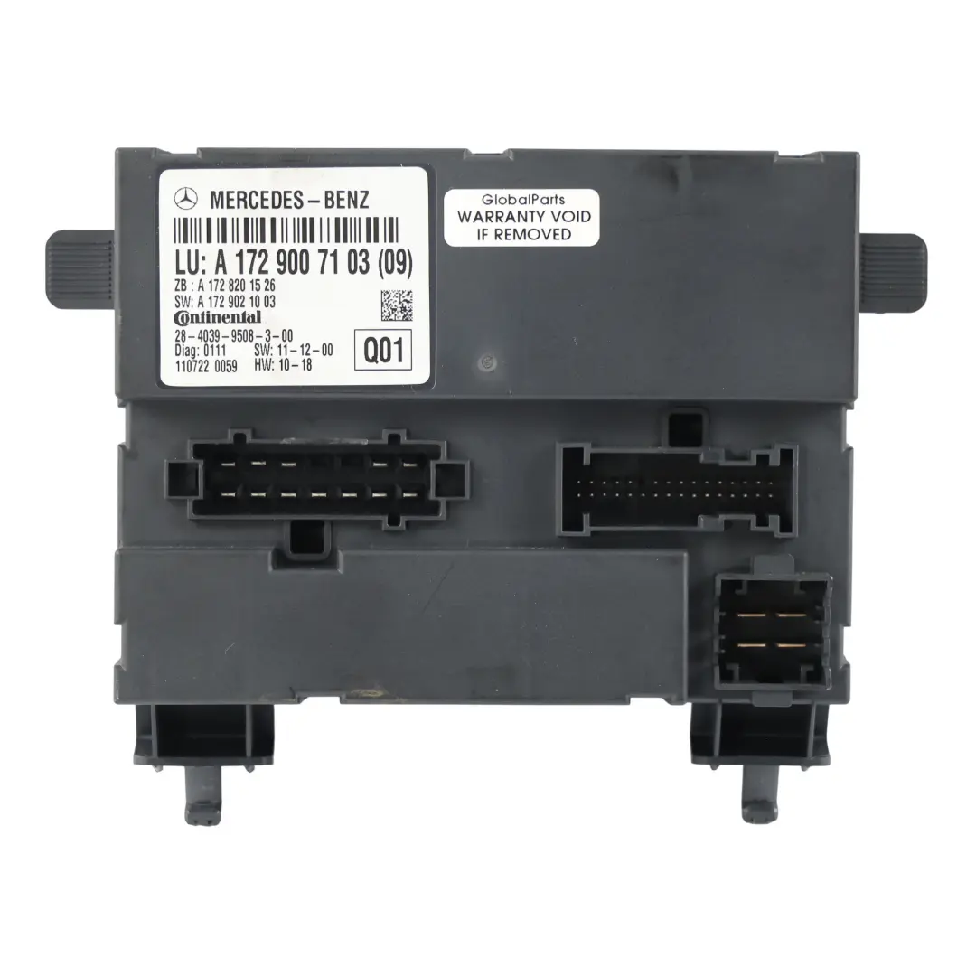 Modulo Controllo Tetto Centralina ECU per Mercedes R172 SLK con numero di parte A1729007103 Mercedes R172 SLK Modulo Controllo Tetto Centralina ECU - SKU A1729007103 - Numero di parte A1729007103