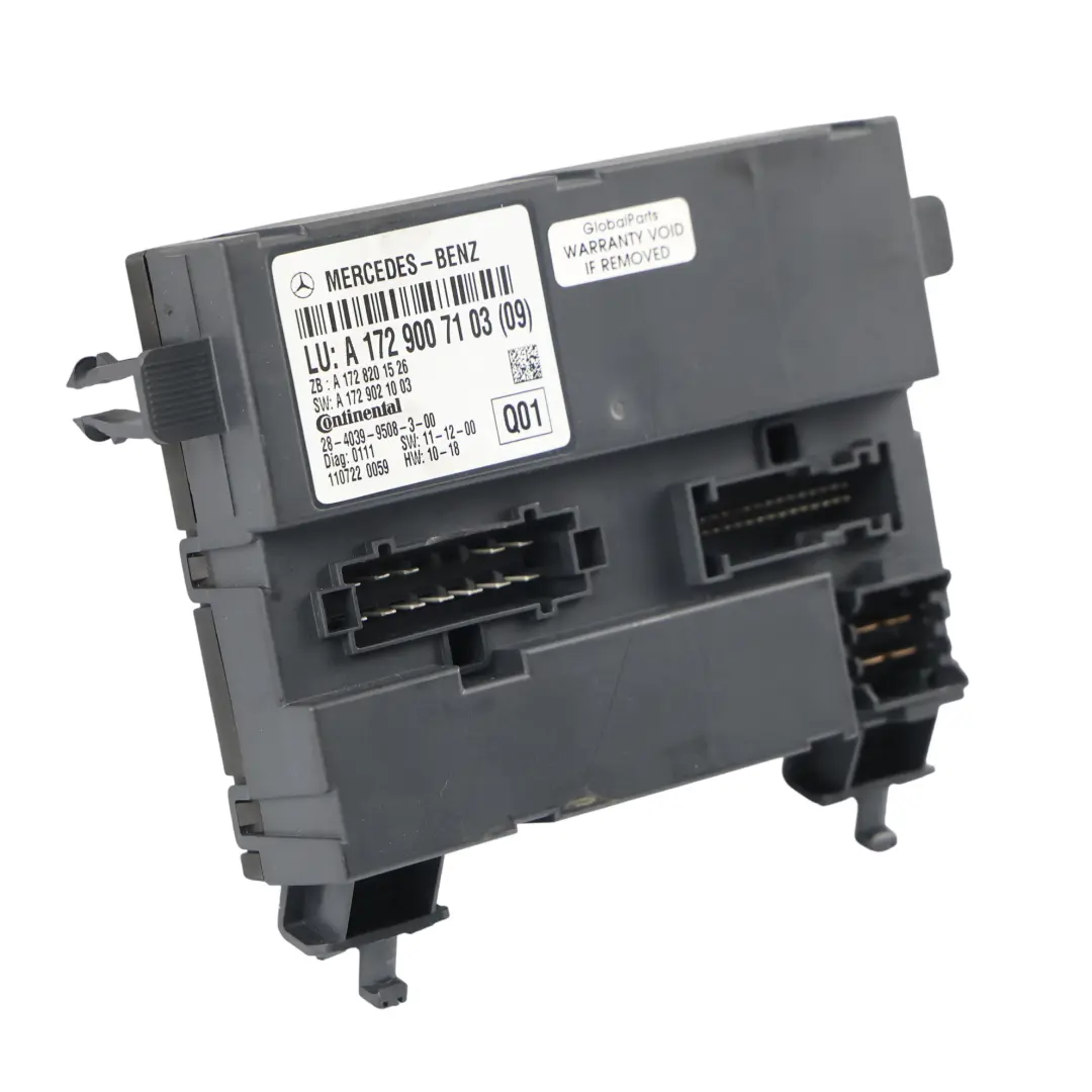 Modulo Controllo Tetto Centralina ECU per Mercedes R172 SLK con numero di parte A1729007103 Mercedes R172 SLK Modulo Controllo Tetto Centralina ECU - SKU A1729007103 - Numero di parte A1729007103