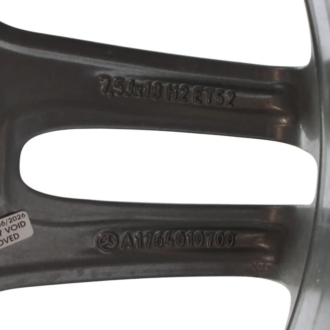 Mercedes W176 Alloy Wheel Rim AMG 18" ET:52 7,5J 5 Double Spoke - SKU A1764010700-3 - Part number A1764010700
