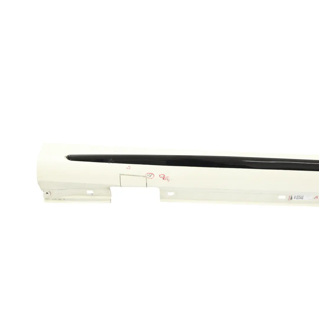 Mercedes W176 Side Skirt AMG Right O/S Door Sill Cover Calcite White - 650 - SKU A1766980354-CW - Part number A1766980354