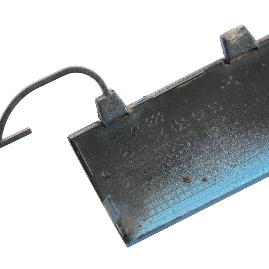 Mercedes W176 Front Tow Eye Cover Cap Left N/S South Seas Blue - 162 - SKU A1766980730-SSB - Part number A1766980730