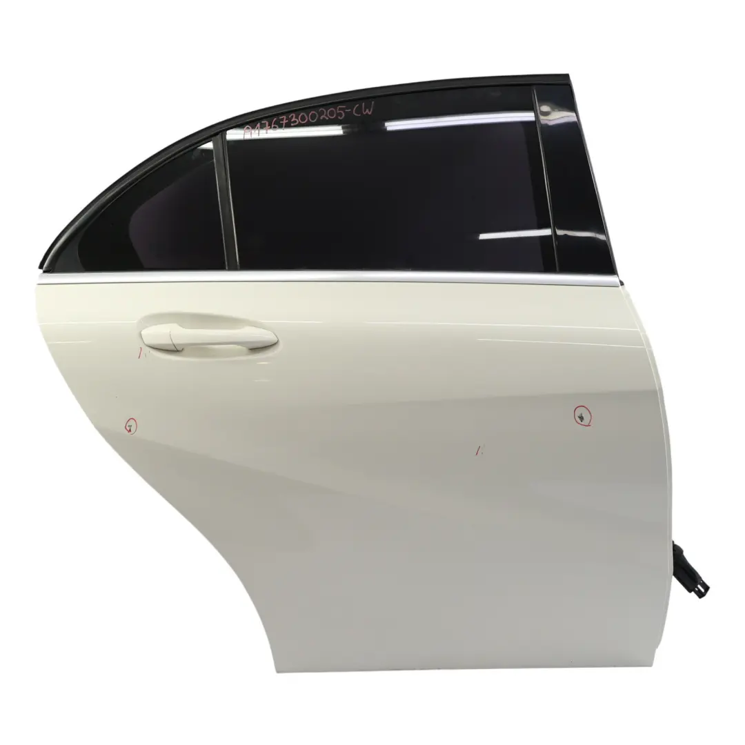 Mercedes W176 Door Rear Right O/S A-Class Calcite White - 650 - SKU A1767300205-CW - Part number A1767300205