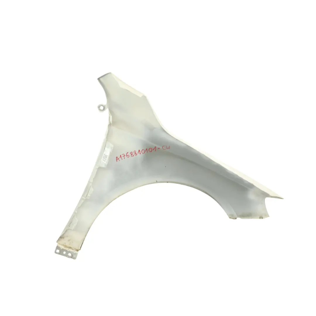 Mercedes W176 Wing Fender Side Panel Front Left N/S Cover Calcite White - 650 - SKU A1768810101-CW - Part number A1768810101