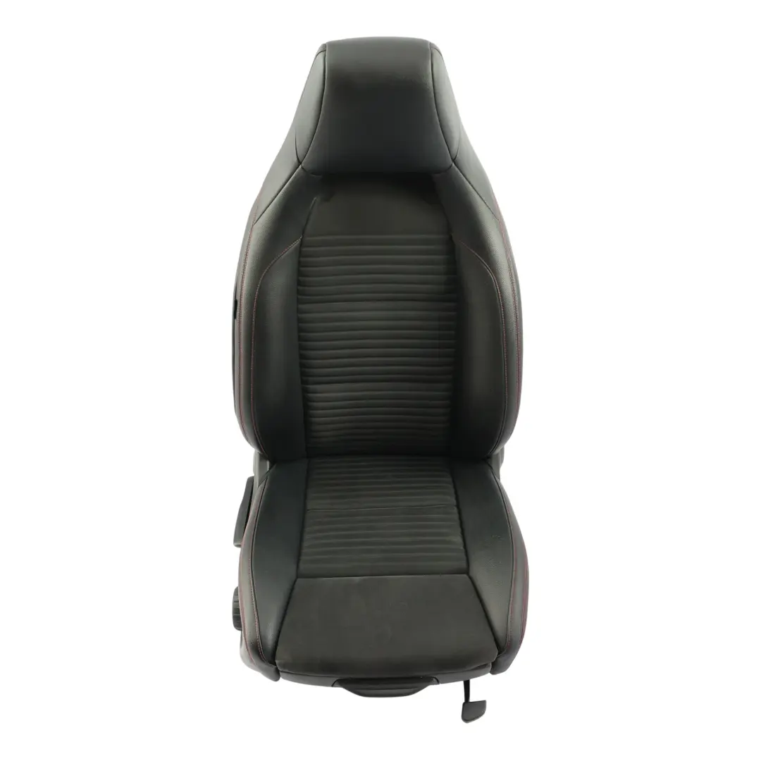 Mercedes W176 Front Seat Sport Right O/S Heated Fabric Leather Black Red Threads - SKU A1769106407-3 - Part number A1769106407