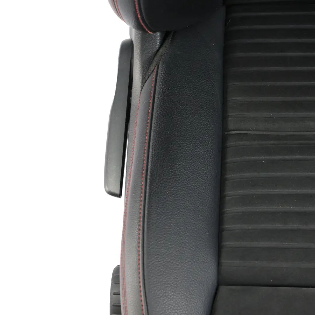 Front Seat Sport Right O/S Heated Fabric Leather Black Red Threads to Mercedes W176 with Part number A1769106407 Mercedes W176 Front Seat Sport Right O/S Heated Fabric Leather Black Red Threads - SKU A1769106407-3 - Part number A1769106407